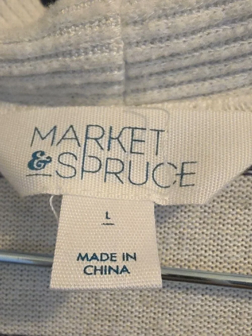 Market & Spruce Cream Knit Sweater Top